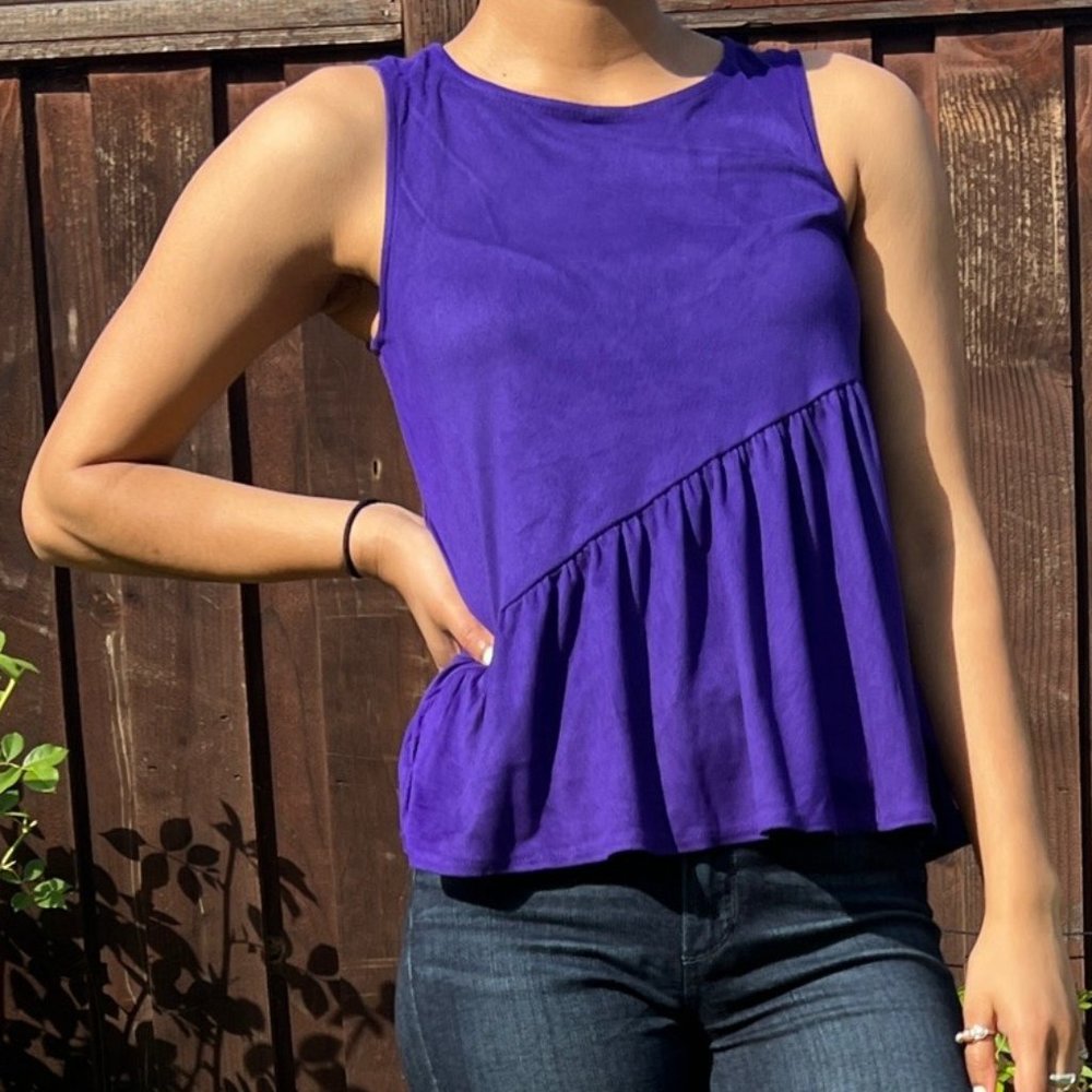 Purple MIA New York Rippled shirt